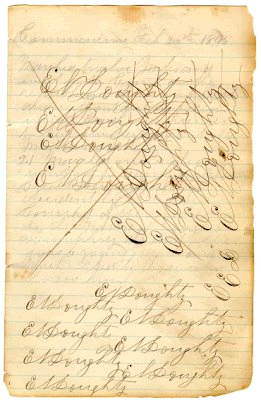 First page in diary