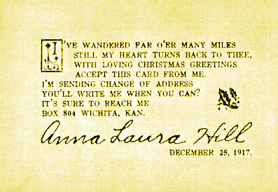 Change of Address Card from Anna Laura Hill