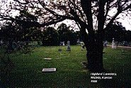 View of J. C. and Hannah's grave at Highland Cemetary, Wichita, Kansas