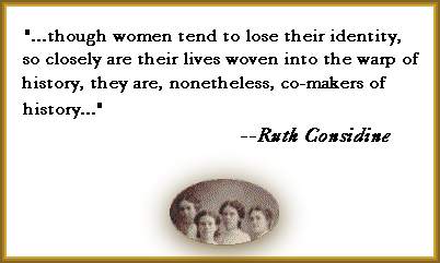 Quote from Ruth Considine's article, with cameo of young smiling women, circa 1880s