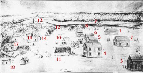 map with key to buildings