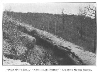 'Dead Man's Hill,' (Kremhilde Position) Argonne-Meuse Sector.