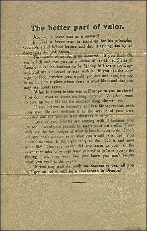 Propaganda: 'The better part of valor'
