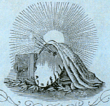 Detail of Art on Reverse:  Photographer's Camera and Curtain