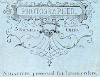 Detail on Reverse:  'Photographer, Newark, Ohio.  Negatives preserved for future orders.'