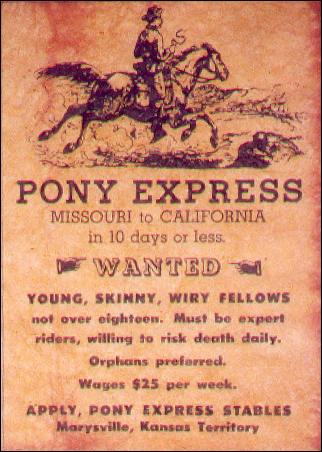 Pony Express Poster, from The Abolitionist, by George W. Schiller