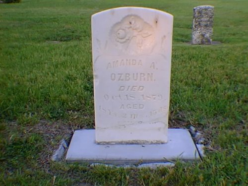 Amanda Ozburn's tombstone