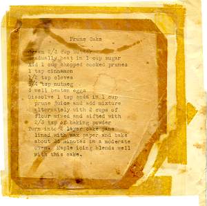 Grandmother Stafford's prune cake recipe