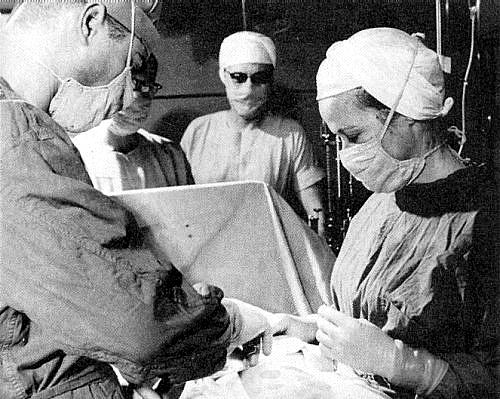 Operating room scene 1957.