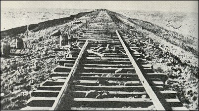 Santa Fe track east of Hutchinson, 1872
