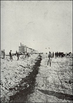 Boarding cars for workers, 1872