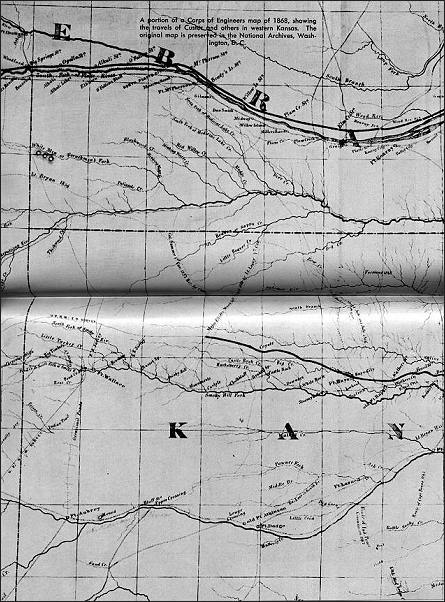 1868 map created by the Corps of Engineers