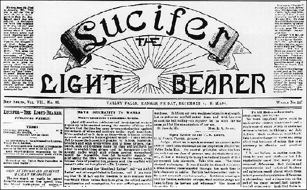<EM>Lucifer</EM> the Light Bearer, masthead, Dec. 6, 1889