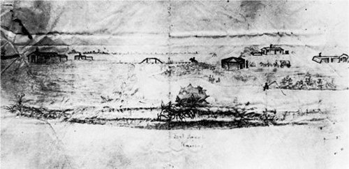 Ado Hunnius Sketch of Fort Zarah area