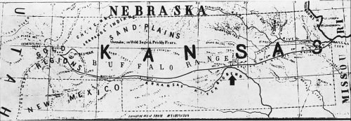Allison's Ranch at Walnut Creek Crossing is pointed out by arrow on this map