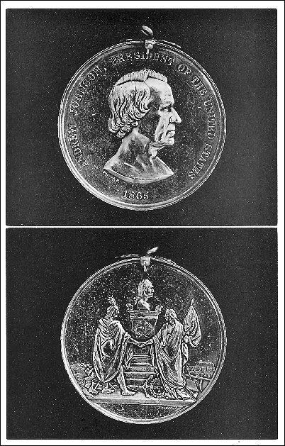 Medals presented to Chief Eagle Feather by Col. Jesse Leavenworth