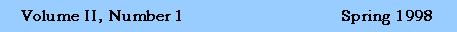 Volume II, Number 1