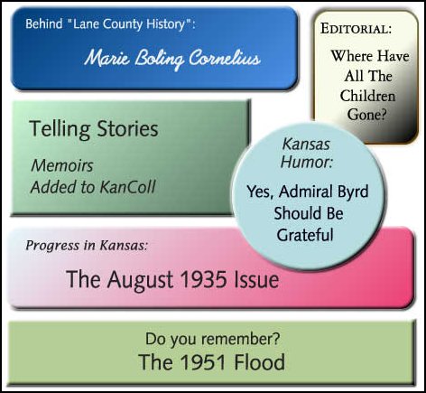 Graphic listing stories in this issue