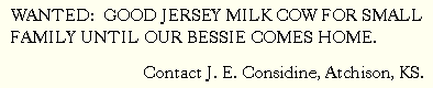 Newspaper Advertisement