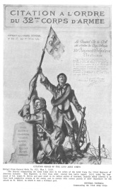 Citation Order of the 32nd Army Corps.