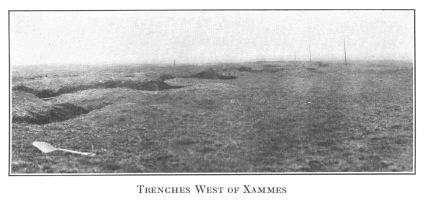 Trenches West of Xammes.