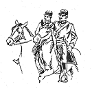 Two soldiers on horseback