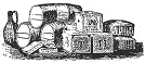 assortment of barrels and drygoods