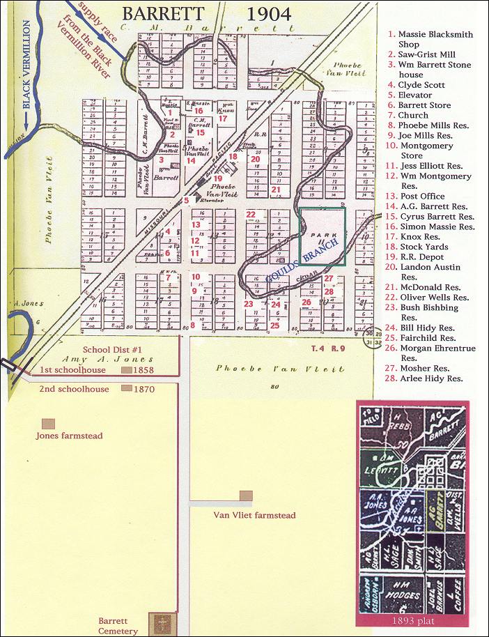 Larger size of the 1904 Barrett map